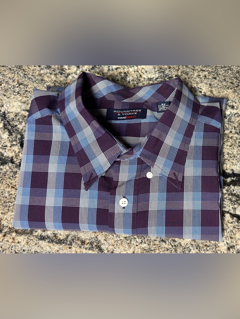 Roundtree & Yourke TravelSmart 3X Short Sleeve Button Down